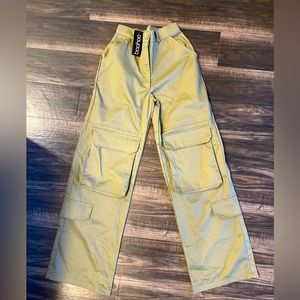 PETITE WIDE LEG CARGO PANTS
